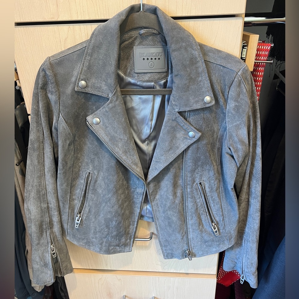 BLANKNYC suede biker jacket